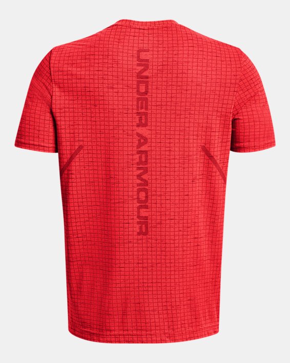 Men's UA Seamless Grid Short Sleeve, Red, pdpMainDesktop image number 5